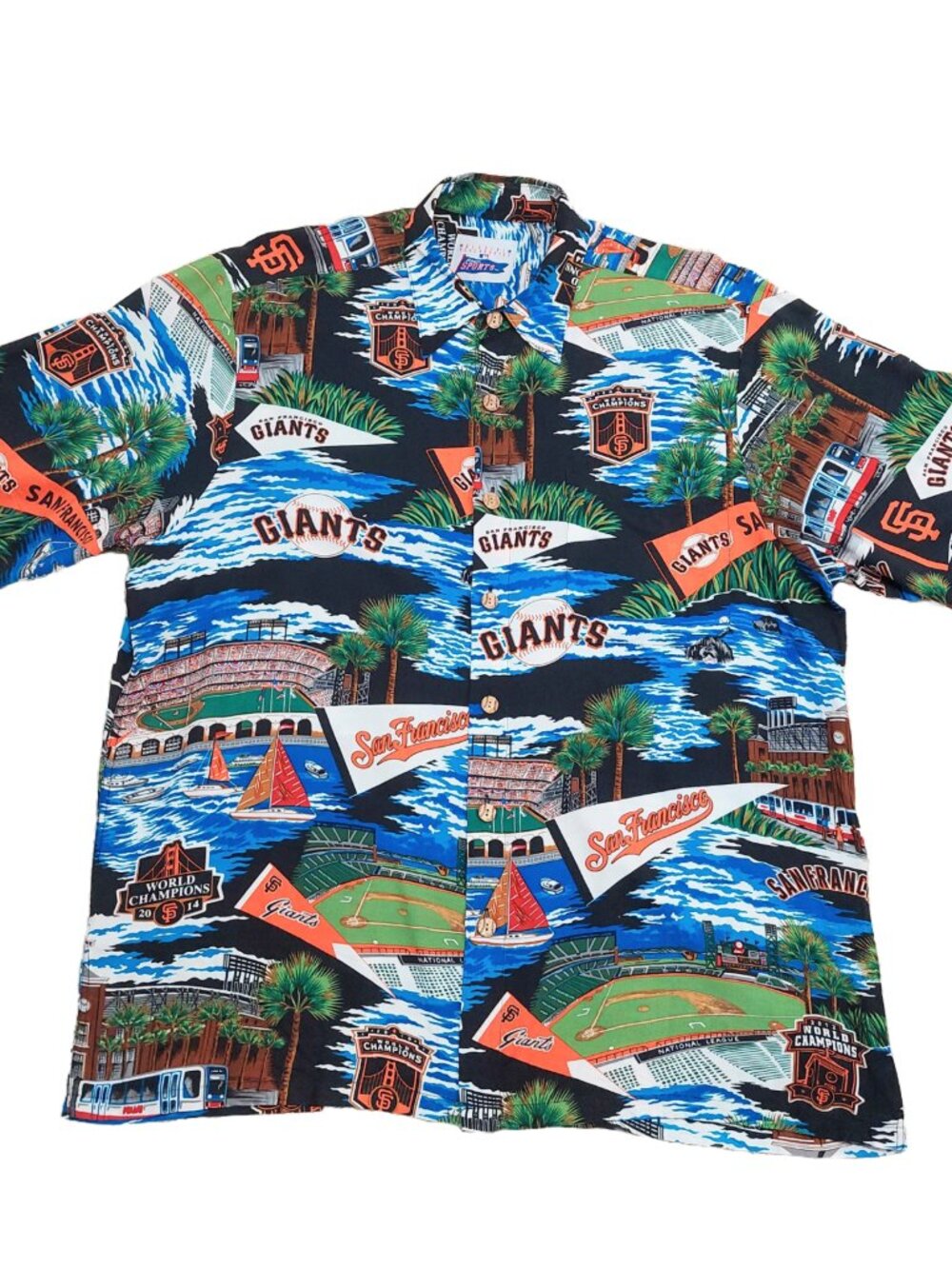 Reyn Spooner San Francisco Giants MLB Champions Mens Hawaiian Shirt SF. Sz M.